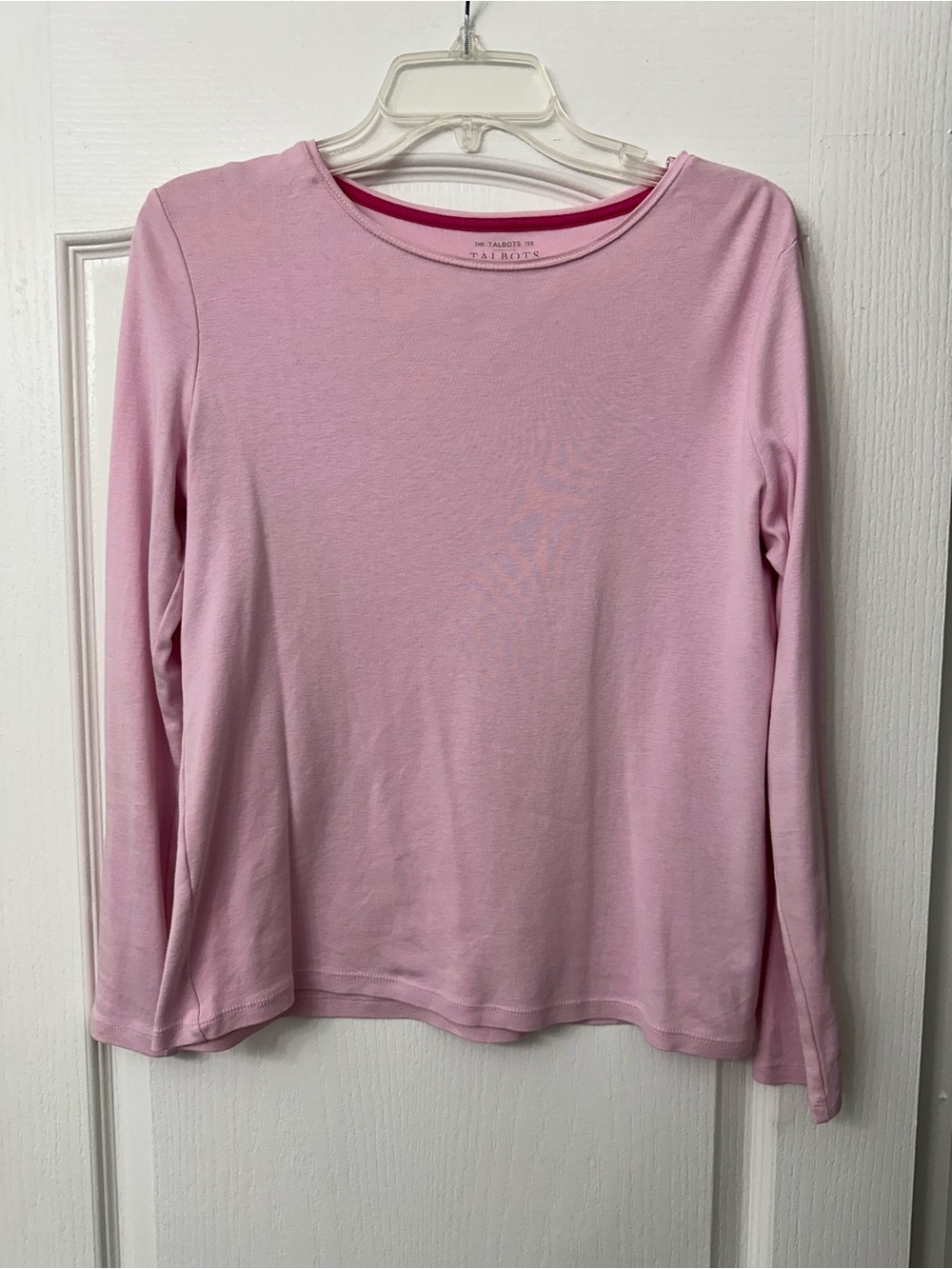 Talbots Light Pink Long Sleeve Crewneck Top